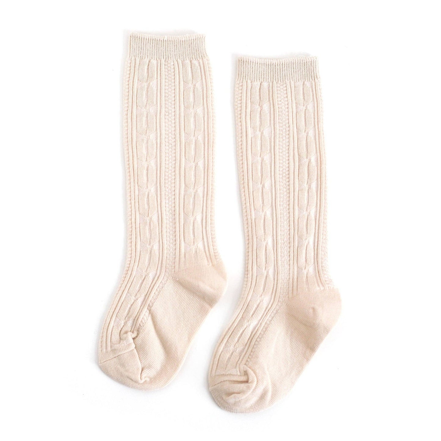 Little Stocking Co. Vanilla Cable Knit Knee High Socks