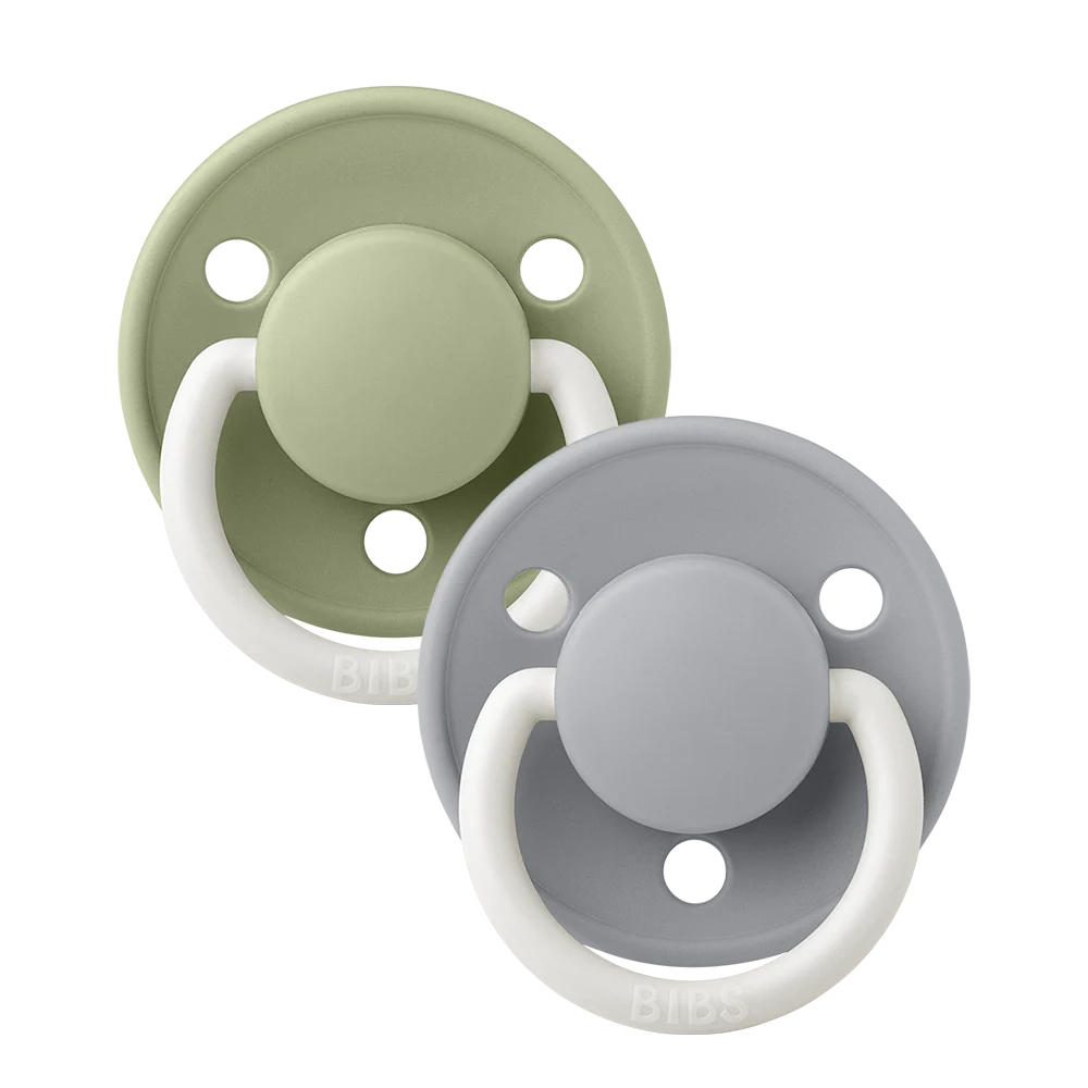 De Lux GLOW Pacifiers Silicone 2 Pack