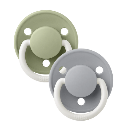 De Lux GLOW Pacifiers Silicone 2 Pack