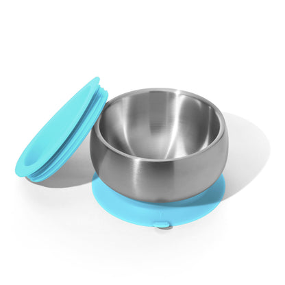 Baby Bowl + Storage Lid | Stainless Steel & Silicone: White