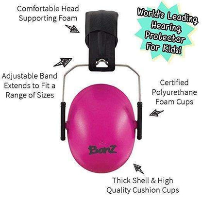 Banz Kids Hearing Protection Earmuffs - Solids: Silver