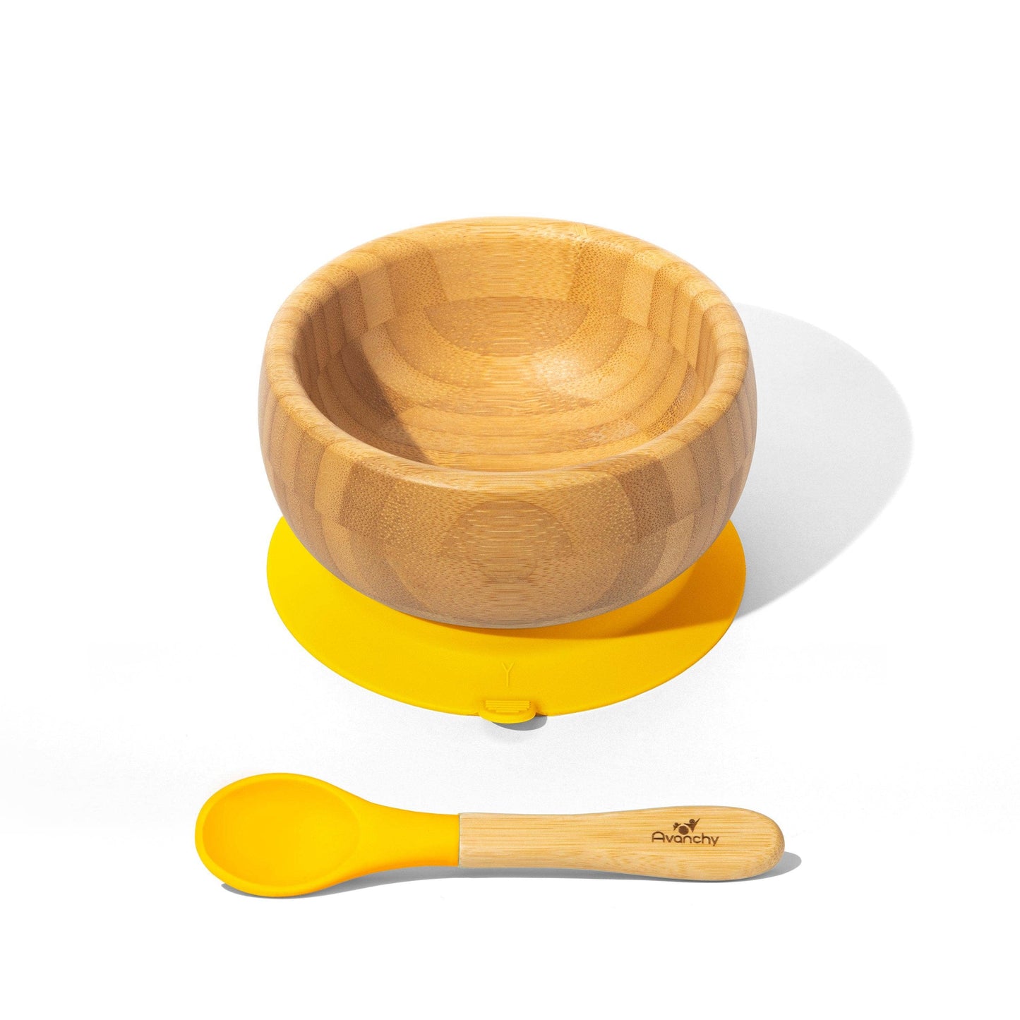 Baby Bowl + Spoon | Bamboo & Silicone: White