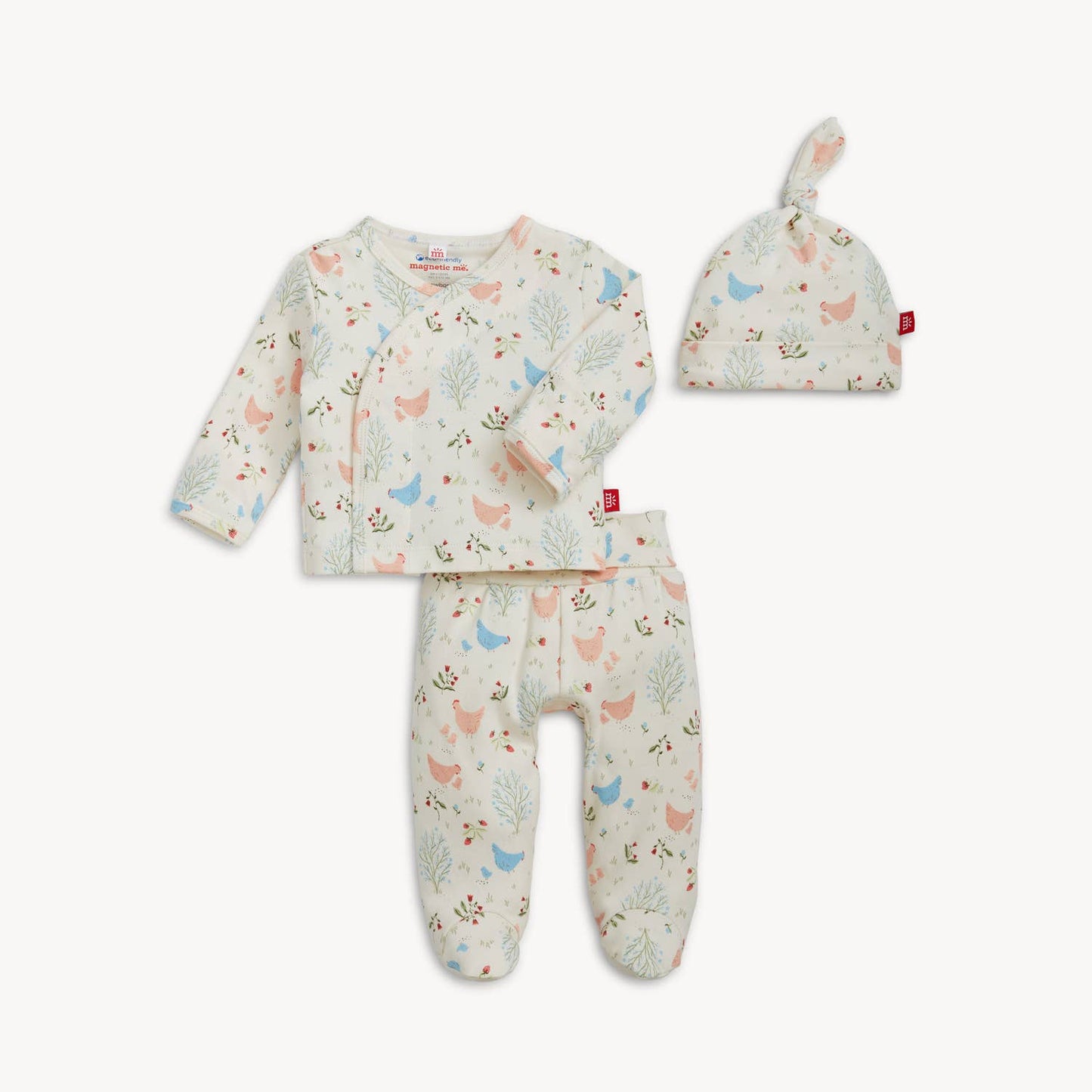 CHICKEN TENDER ORG COT MAGNETIC KIMONO SET