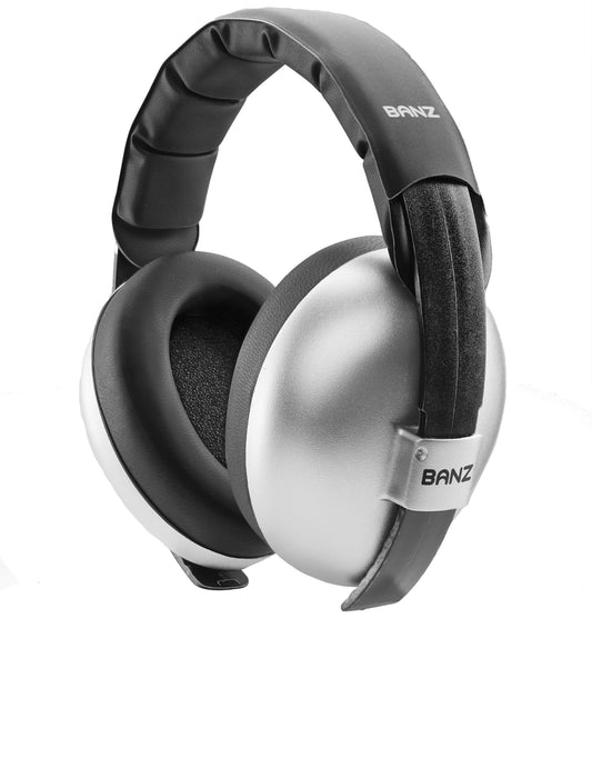 BANZ Baby Hearing Protection Earmuffs (Solids): Silver