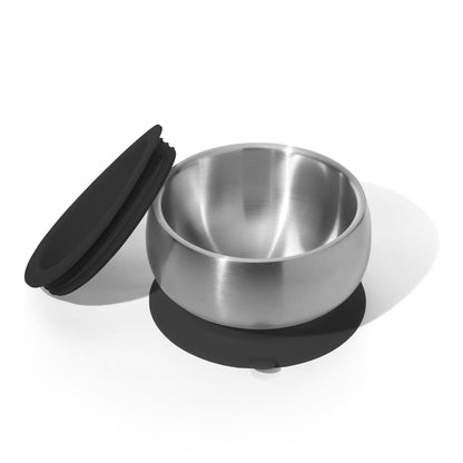 Baby Bowl + Storage Lid | Stainless Steel & Silicone: White