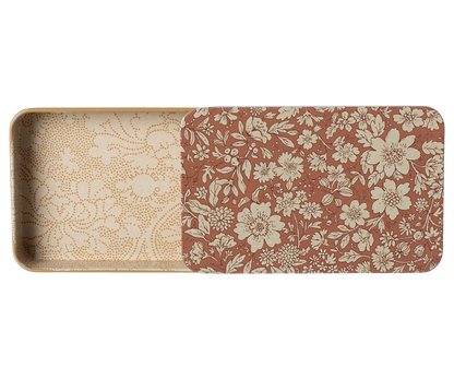 Metal box w. sliding lid, Blossom - Heather