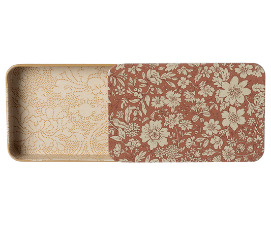 Metal box w. sliding lid, Blossom - Heather