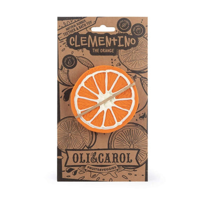 Clementino the Orange Natural Rubber Baby Teether