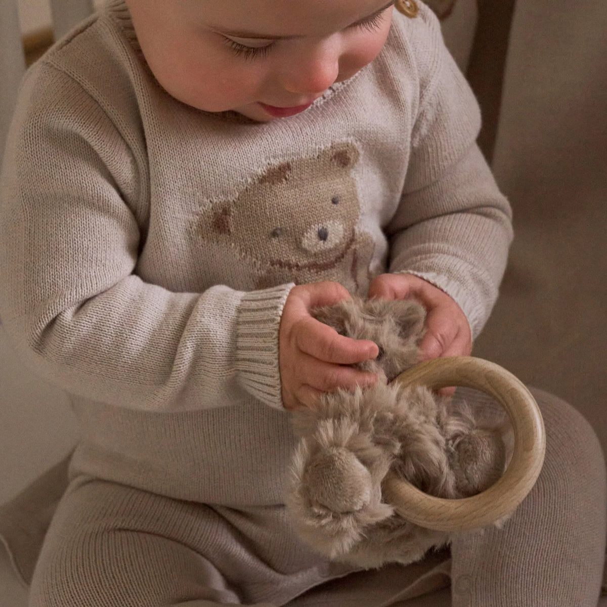 Elegant Baby TEDDY BEAR KNIT JUMPSUIT