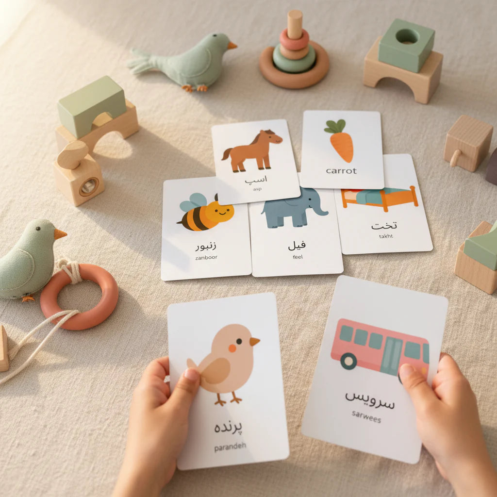 English-Farsi First Word Flash Cards