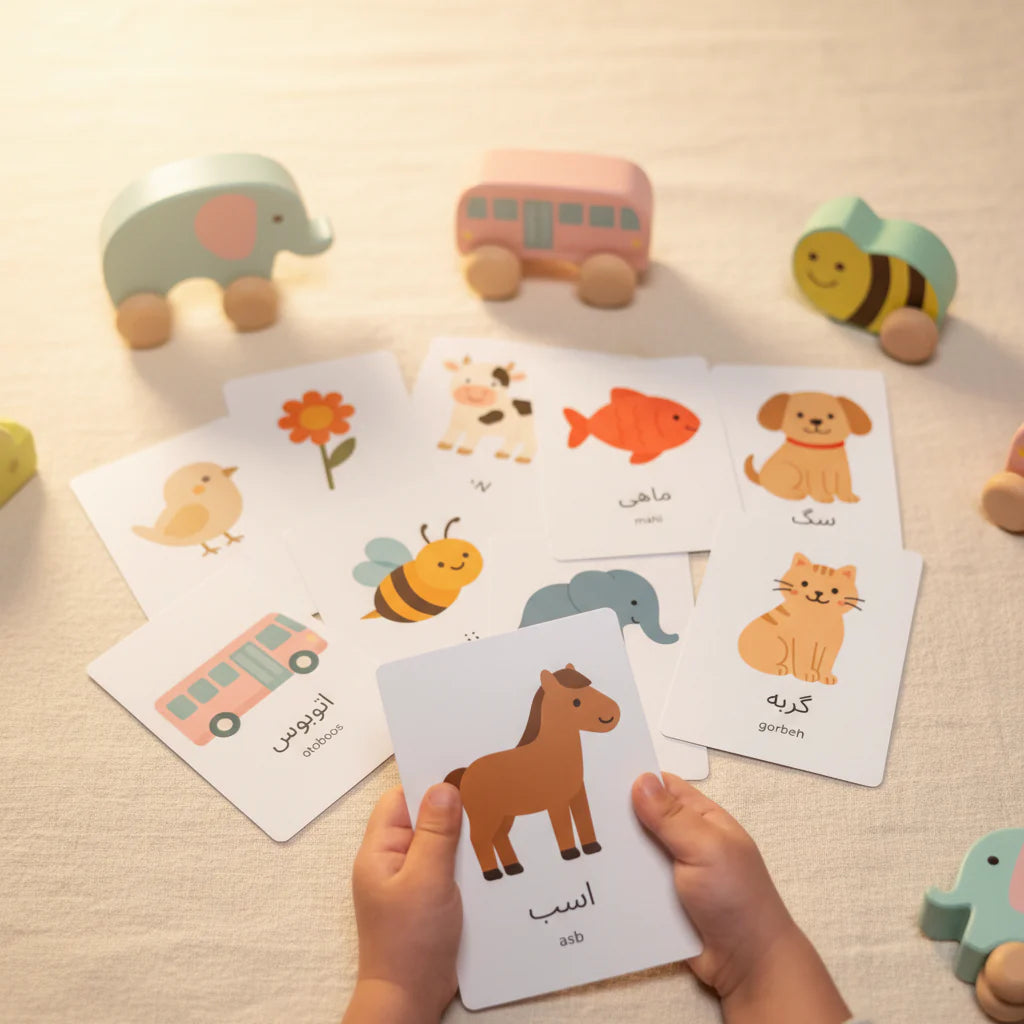 English-Farsi First Word Flash Cards
