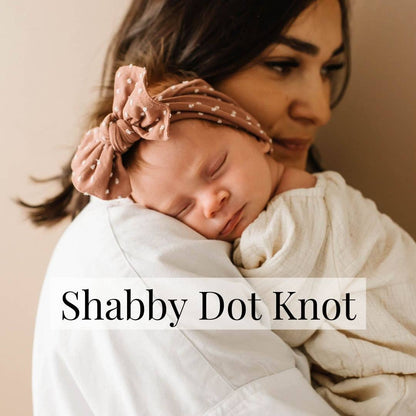 Baby Bling® Shabby Dot Knot soft nylon headband