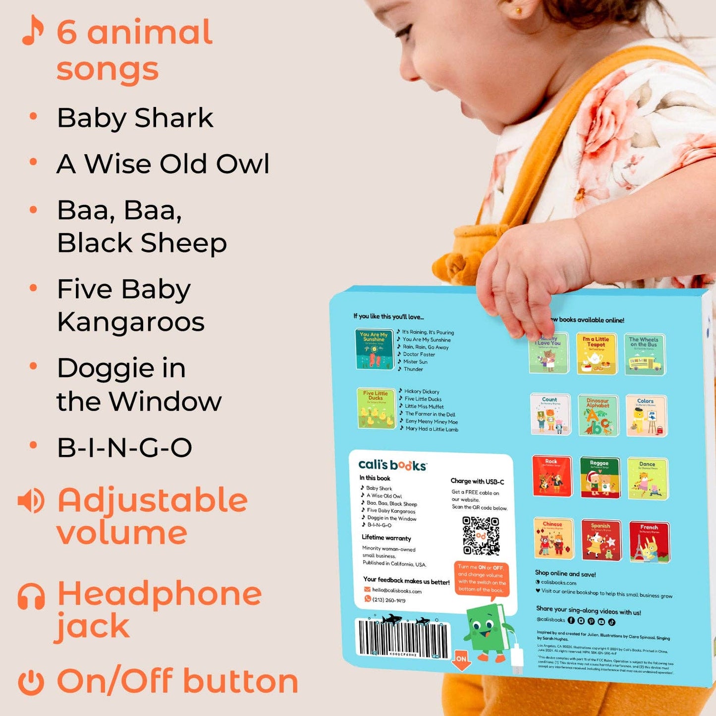 Cali's Books Baby Shark Nursery Rhymes - Headphone edition