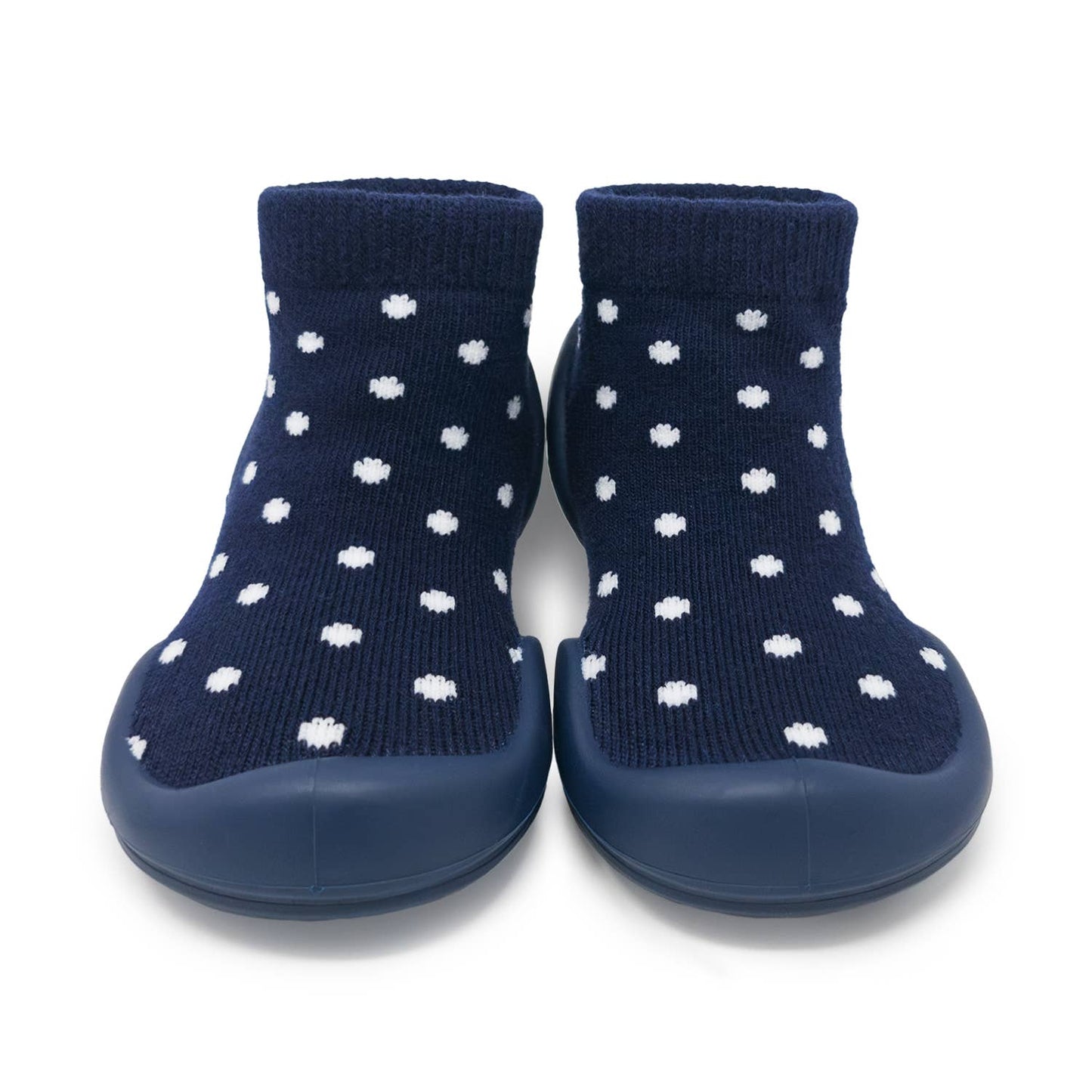 Komuello first walker baby sock shoes - Dotty - Navy