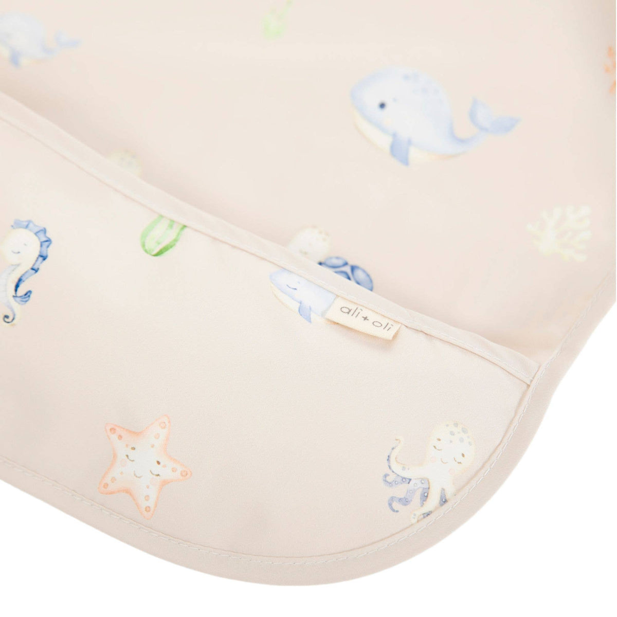 Smock Bib for Baby & Toddler (1-pc) Short Sleeve (Undersea)