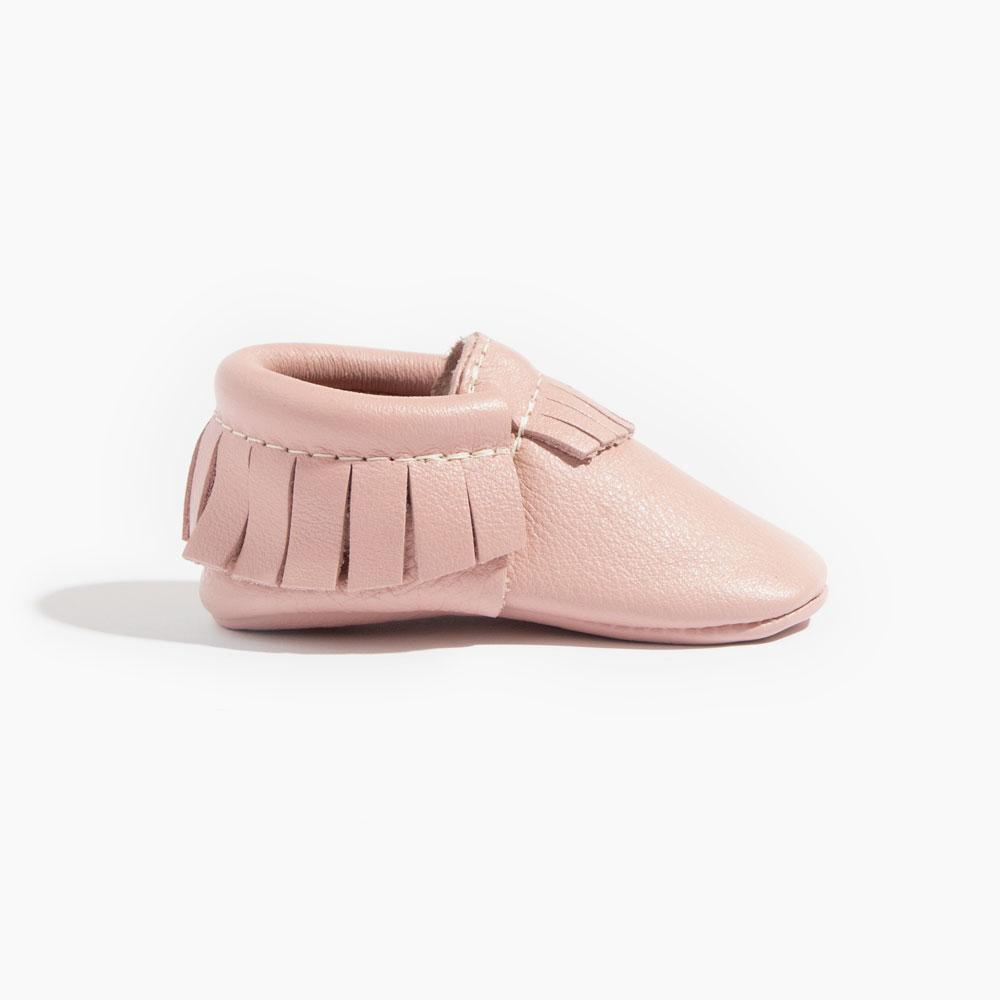 Blush Moccasin Baby Shoe: Soft Sole