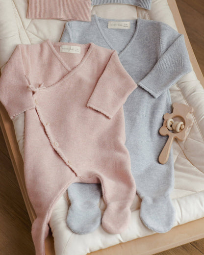 Quincy Mae Baby Beanie || Heathered Rose