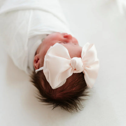 Baby Bling® - Satin FAB® skinny nylon headband with satin bow