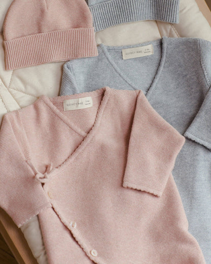Quincy Mae Baby Beanie || Heathered Rose