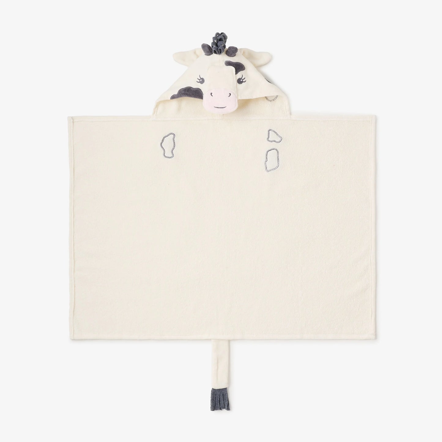COW HOODED BABY BATH WRAP