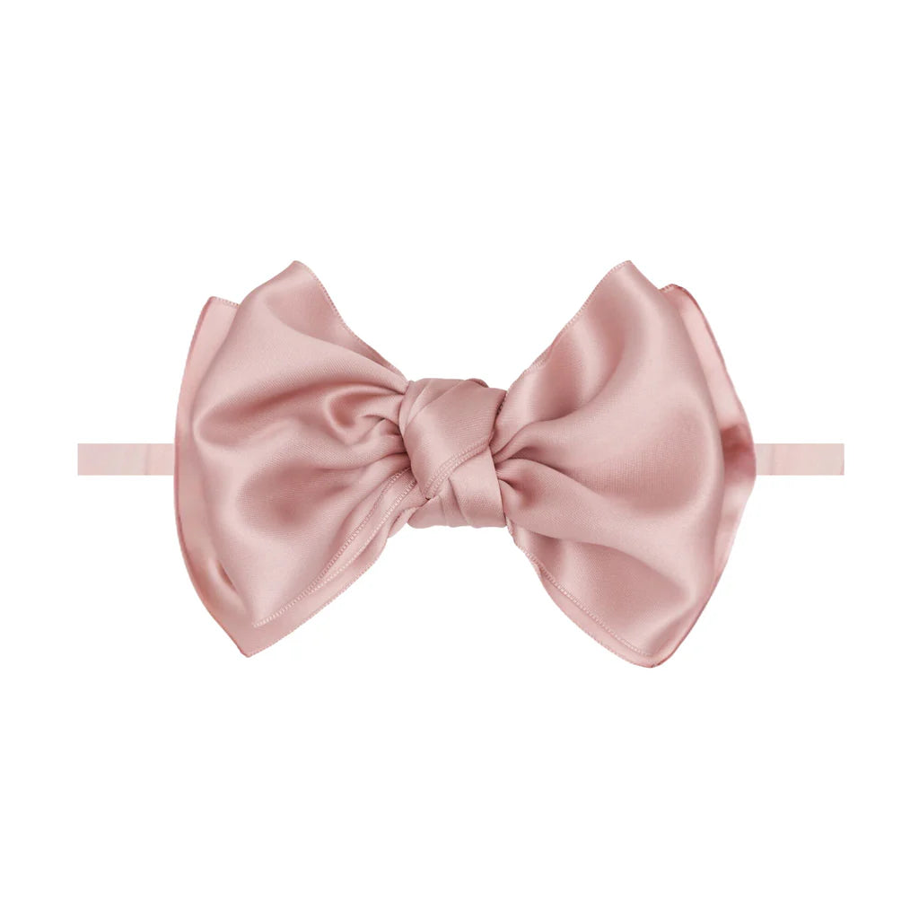 Baby Bling® - Satin FAB® skinny nylon headband with satin bow