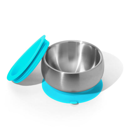 Baby Bowl + Storage Lid | Stainless Steel & Silicone: Pink
