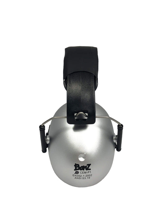 Banz Kids Hearing Protection Earmuffs - Solids: Silver