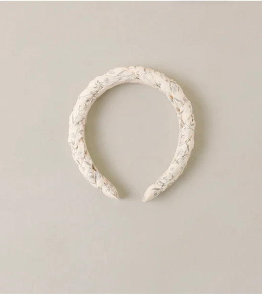 Braided Headband French Floral Stripe