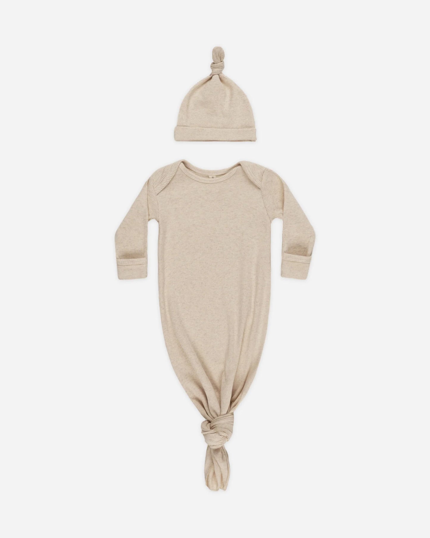 Knotted Baby Gown+ Hat