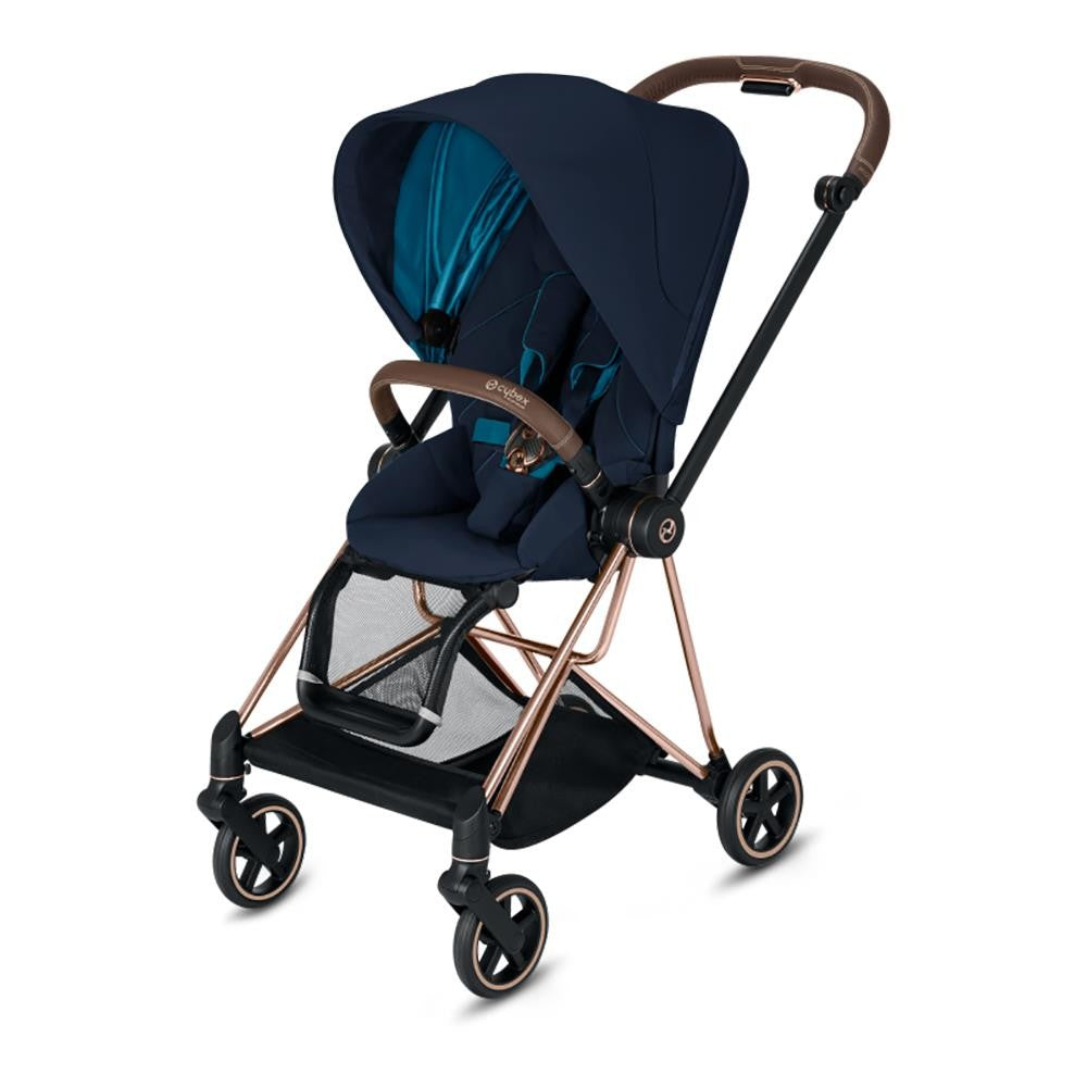 Cybex Mios 3 Stroller (One Box) - Rose Gold / Brown / Nautical Blue