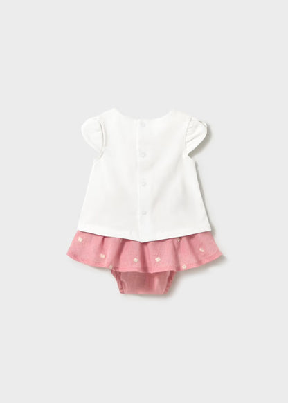 Newborn Girl Skirt and Teddy Bear T-shirt Set 1819