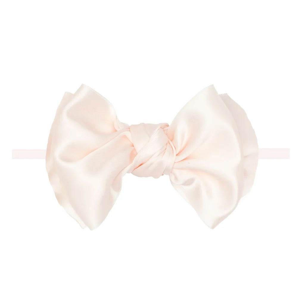 Baby Bling® - Satin FAB® skinny nylon headband with satin bow