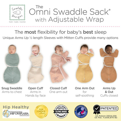 Omni Swaddle Sack, Heathered Jadeite, Newborn 0-3 Mo: Small 0-3 Mo