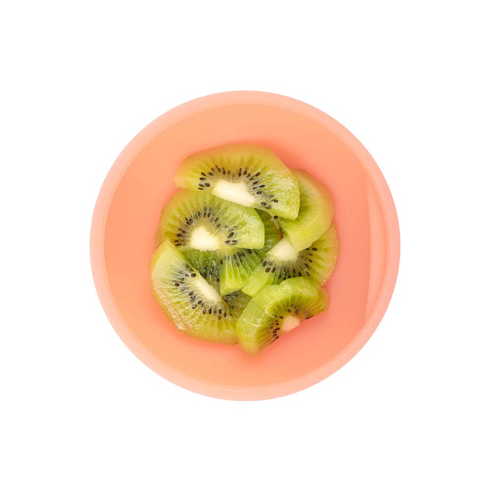 Silicone Suction Bowl with Lid: Blueberry