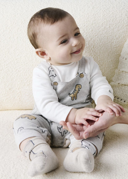 Mayoral Dinosaur Overall Romper 2661