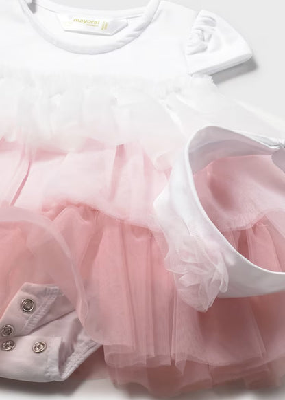 Newborn Girl Tulle Dress and Headband Set 1601