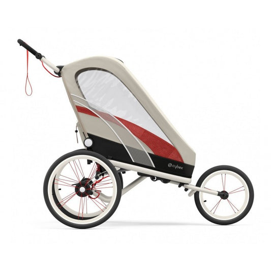 Cybex Zeno Multisport Trailer Bundle - Cream/Orange Frame + Bleached Sand Seat Pack
