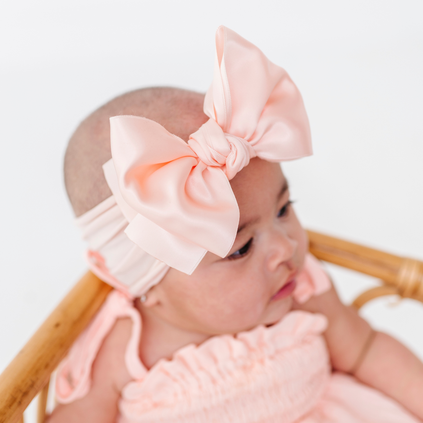 Baby Bling® - Satin FAB® soft nylon headband with satin bow