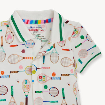 LOVE ALL MODAL MAGNETIC S/S SHORT POLO ROMPER