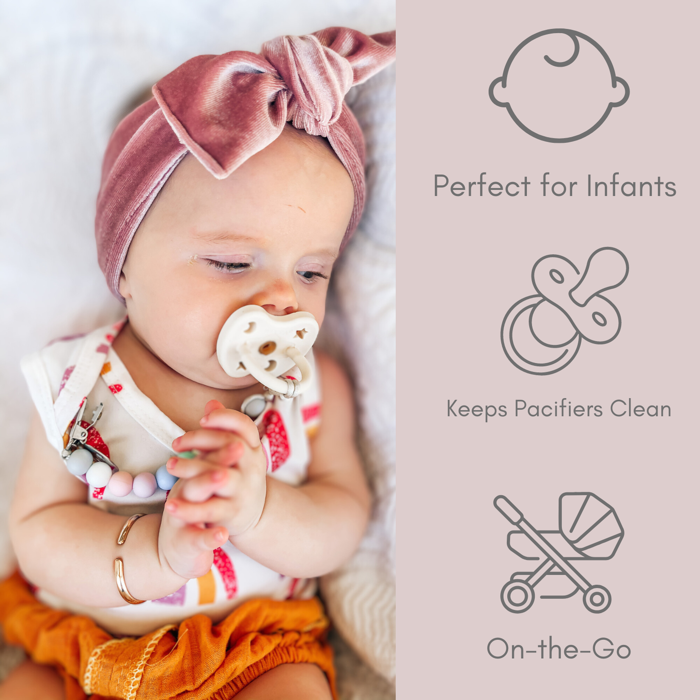 Ali+Oli Silicone Pacifier Clip