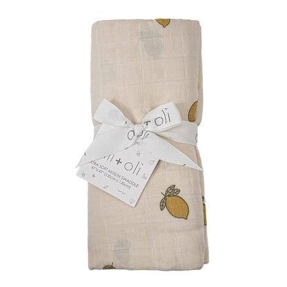 Ali+Oli Bamboo Muslin Swaddle Baby Blanket
