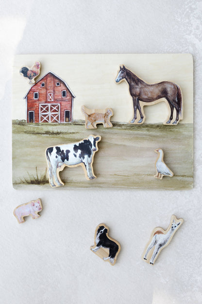 Farm Animals Wooden Puzzle: A Tabitha Paige Puzzle