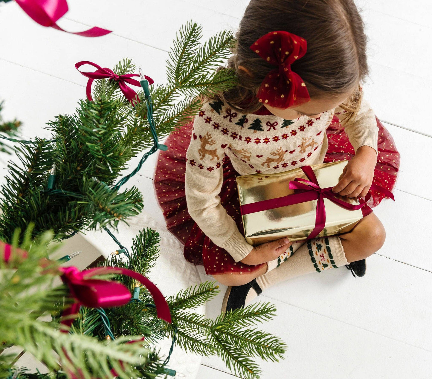 Little Stocking Co.Vanilla Fair Isle Knee High Socks
