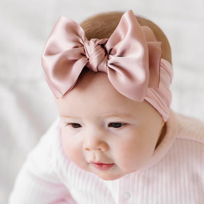 Baby Bling® - Satin FAB® soft nylon headband with satin bow