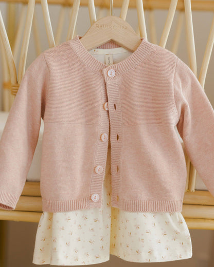 Knit Cardigan || Heathered Rose