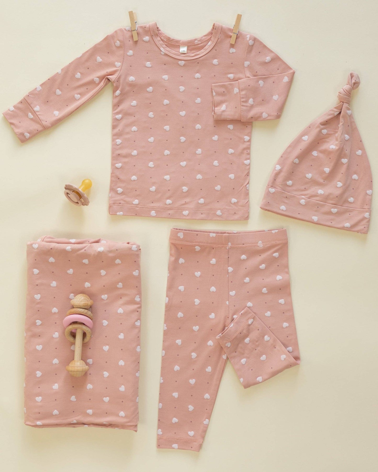 Bamboo Swaddle + Knotted Hat