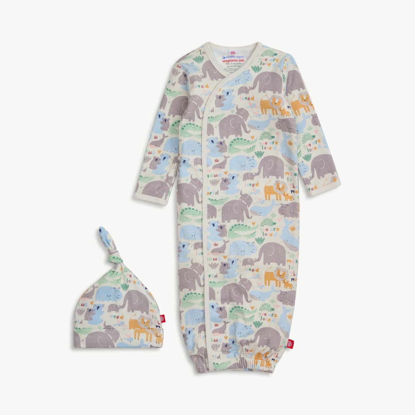 LITTLE LOVIN GOWN + HAT SET: NB - 3M