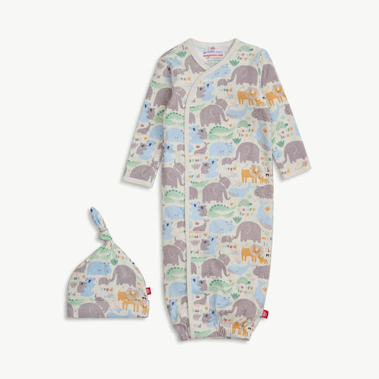 LITTLE LOVIN GOWN + HAT SET: NB - 3M