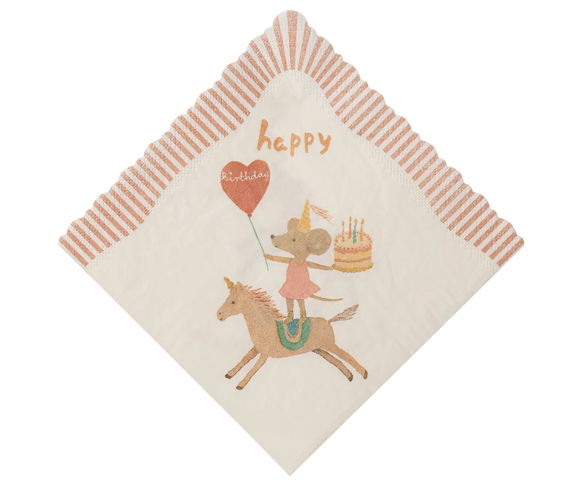 Napkin, Happy birthday - Unicorn (20 pcs)