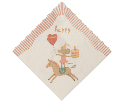 Napkin, Happy birthday - Unicorn (20 pcs)